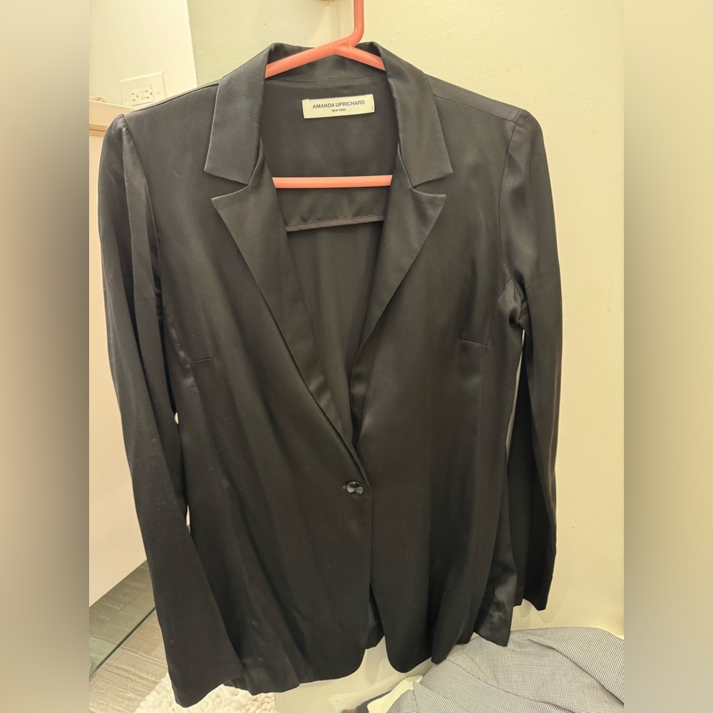 Amanda Uprichard satin blazer